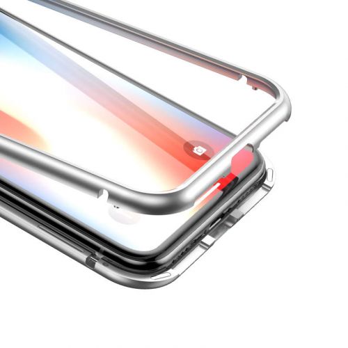 Baseus iPhone Xs case Magnetite hardware Silver (WIAPIPH58-CS0S)