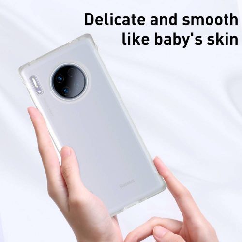 Baseus Huawei Mate 30 Pro case Jelly Liquid Silica Gel Transparent Black (WIHWMATE30P-GD01)
