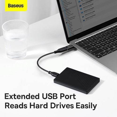 Baseus Ingenuity USB-C to USB-A adapter OTG (Black)