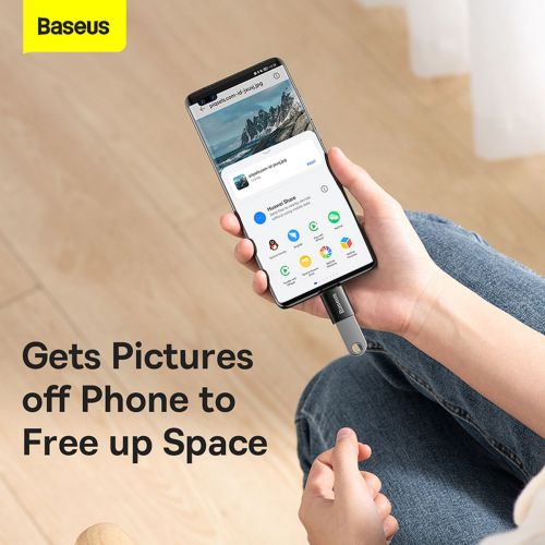 Baseus Ingenuity USB-C to USB-A adapter OTG (Black)