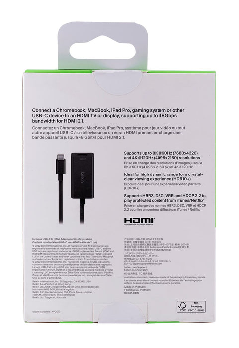 USB-C to HDMI Cable Belkin Black