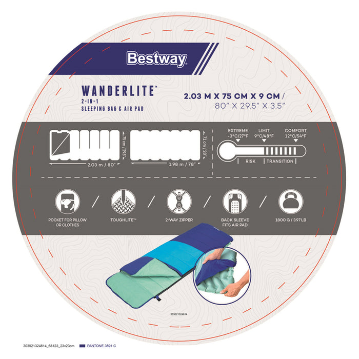 SLEEPING SACK BAG AND MAT - BESTWAY 68123