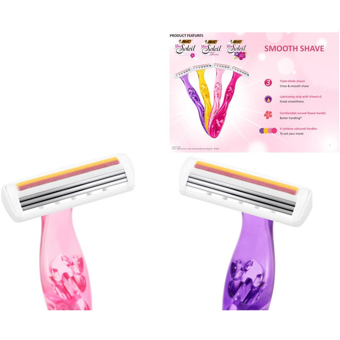 SHAVER SOLEIL COLOR BL 3+1 BIC