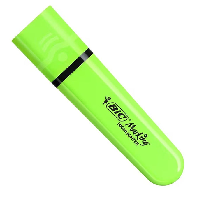 TEXT MARKER FLAT BIC - GREEN NEON