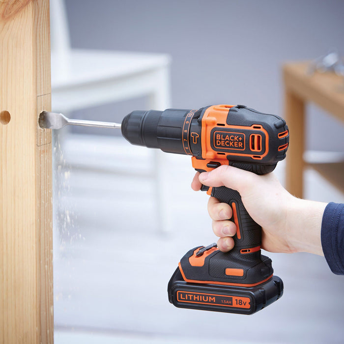 BLACK&DECKER BDCHD18S32-QW CORDLESS IMPACT DRILL 18 V, 40.00 nm, NUMBER OF BATTERIES 1, 1.50 Ah