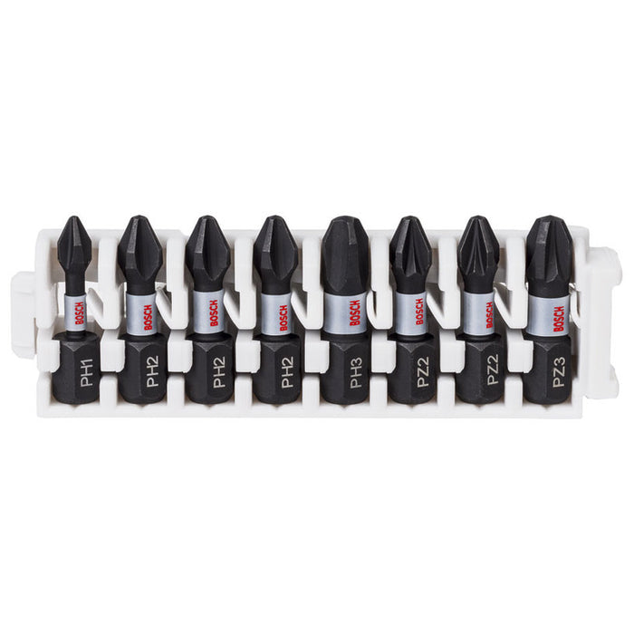 IMPACT BITS PH/PZ 8 COUNT 25 MM BOSCH IMPACT CONTROL