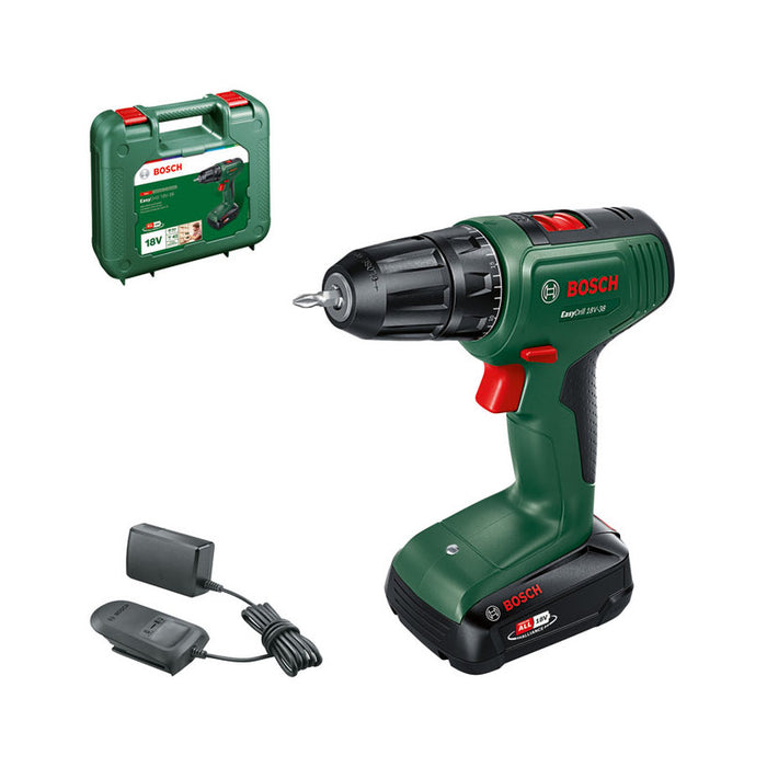 BATTERY DRILL BOSCH EASYDRILL 18V-38 18 V, 38.00 nm, NUMBER OF BATTERIES 1, 2.00 Ah, SUITCASE