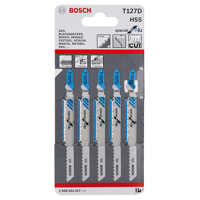 JIG SAW KNIFE 5 PCS BOSCH T 127 D