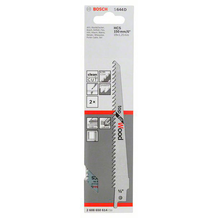 SABER SAW KNIFE 2 PCS. BOSCH S644D