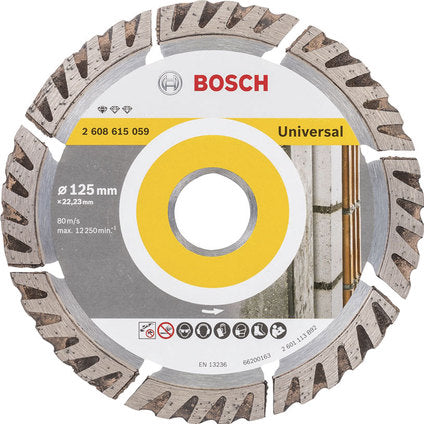 DIAMOND DISC FOR CUTTING NON-METAL BOSCH STANDARD 125x2x22.23