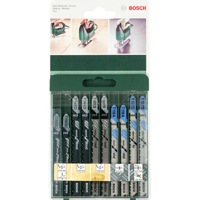 SET OF JIG SAW BLADES 10 PCS. BOSCH