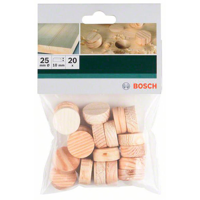 WOODEN PLUGS 20 PCS. BOSCH