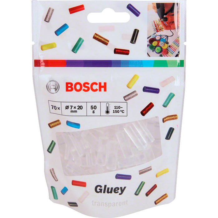 HOT GLUING CARTRIDGES 70 PCS TRANSPARENT F 7 X 20 MM BOSCH