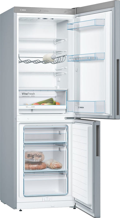 Bosch Serie 4 KGV33VLEA fridge-freezer Freestanding 289 L E Stainless steel