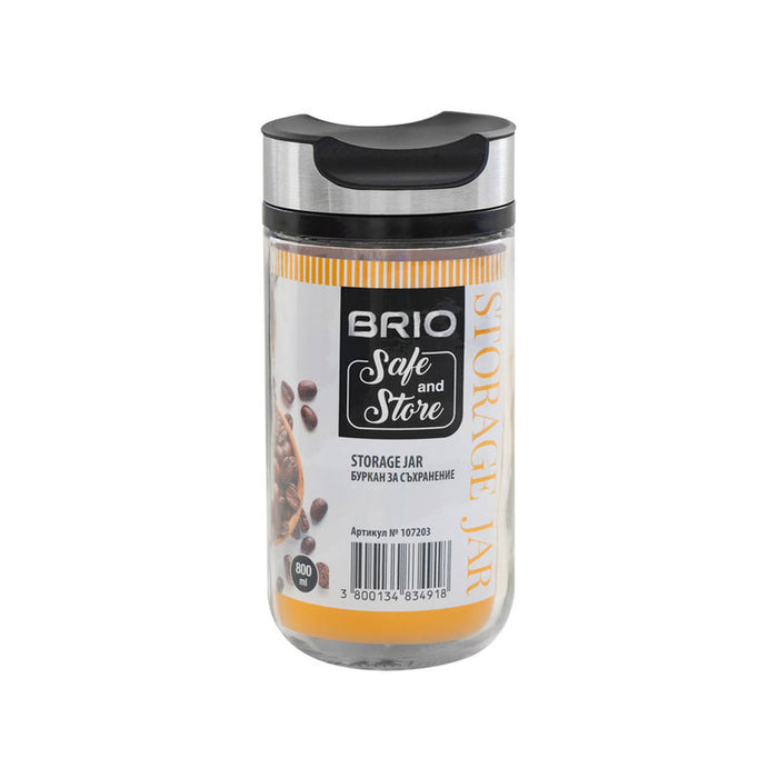 STAINLESS STEEL JAR WITH STAINLESS STEEL LID 800 ML BRIO