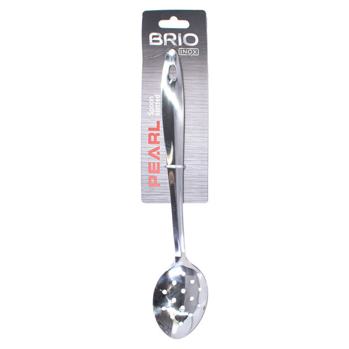 SERVING SPOON GRATE 33 CM BRIO INOX PEARL
