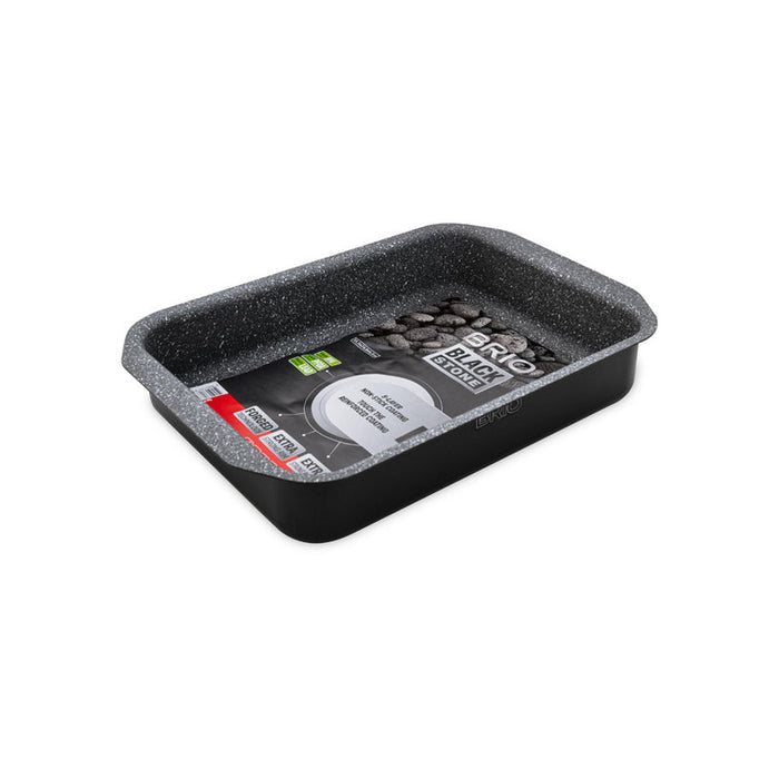 RECTANGULAR BAKING TRAY 35.5 X 24.8 X 6.2 CM BRIO BLACK STONE