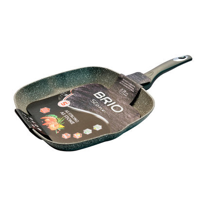 GRILL PAN 28X28CM STONE BRIO