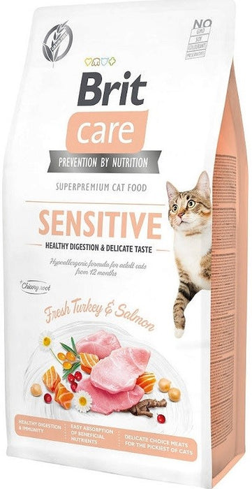 BRIT Care Grain-Free Sensitive Turkey&Salmon - dry cat food - 2 kg