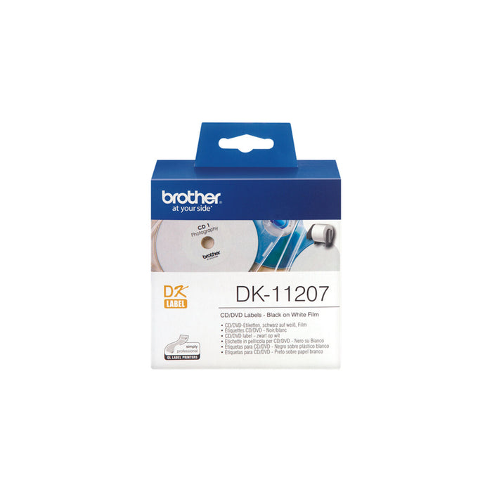 BROTHER P-Touch DK-11207 die-cut CD / DVD label film diameter 58mm 100 labels