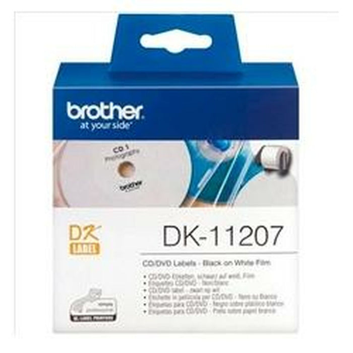 BROTHER P-Touch DK-11207 die-cut CD / DVD label film diameter 58mm 100 labels