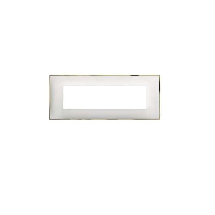 7-MODULE FRAME CLASSIA LEGRAND - WHITE WITH GOLD