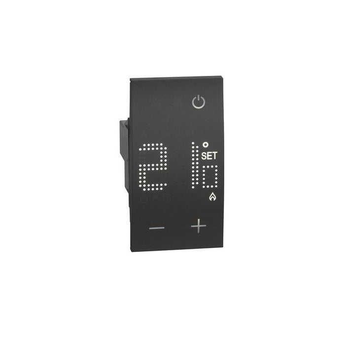 TWO-MODULE ELECTRONIC THERMOSTAT LIVING NOW LEGRAND - BLACK