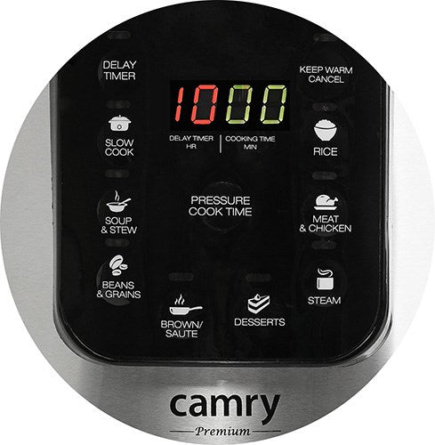 Camry CR 6409 multi cooker 6 L 1000 W Black,Stainless steel