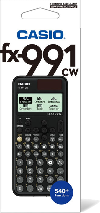 CASIO FX-991CW CALCULATOR SCIENTIFIC BOX. Black.