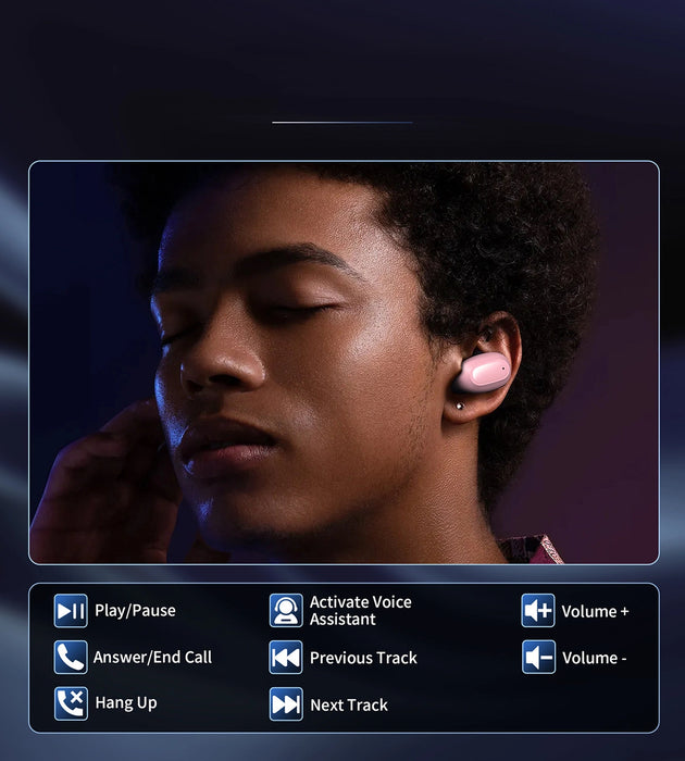 Choetech MEMS wireless TWS Bluetooth 5.3 headphones - pink