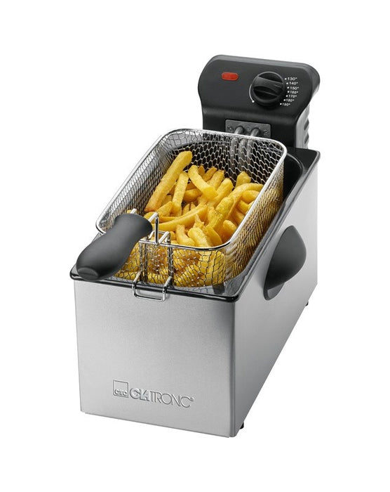 Clatronic FR 3586 Fryer 3 L Silver,Stainless steel Stand-alone 2000 W