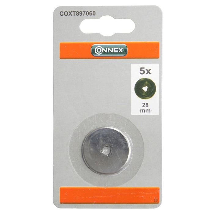 SPARE BLADE FOR MODEL KNIFE 5 PCS 28 MM CONNEX