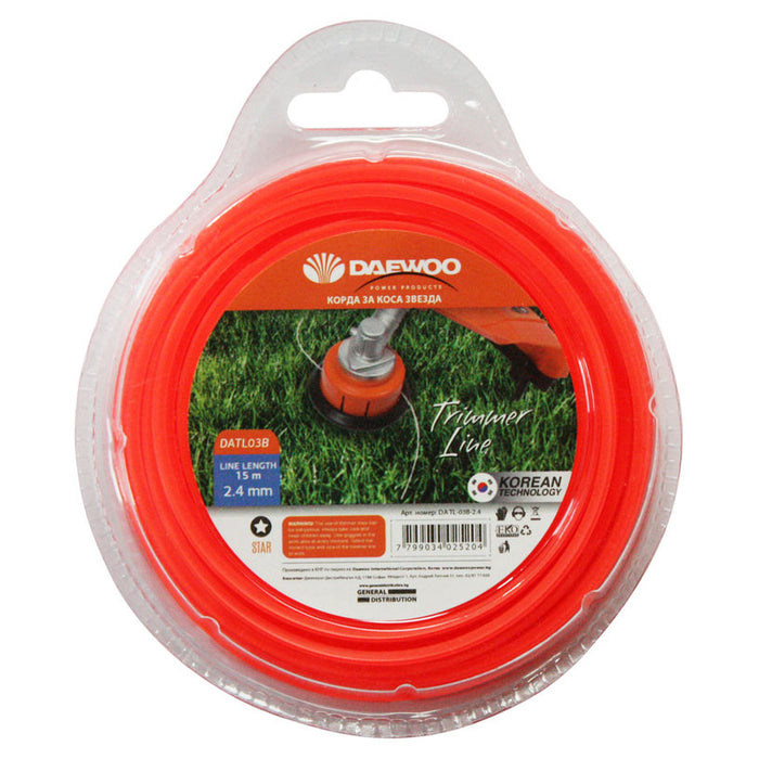 CORD FOR TRIMMER PROFILE STAR DAEWOO 2.4 MM 15 M