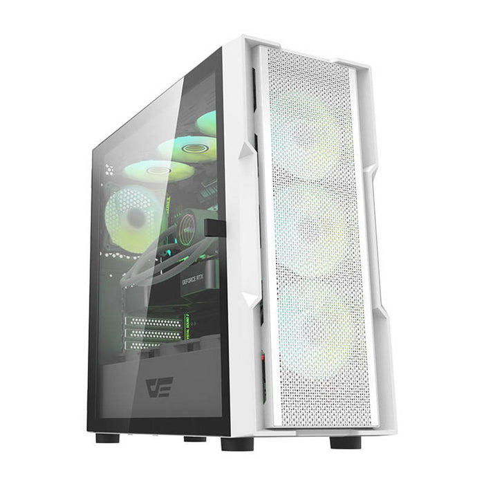 Darkflash DK431 computer case (white) + 4 fans