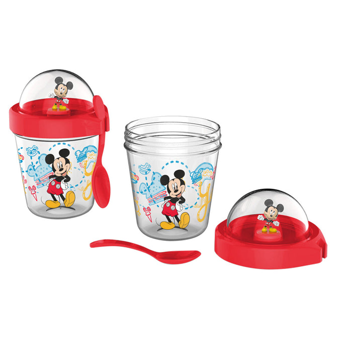SET OF GLASS WITH FIGURE + MICKEY DISNEY BOARD GAME