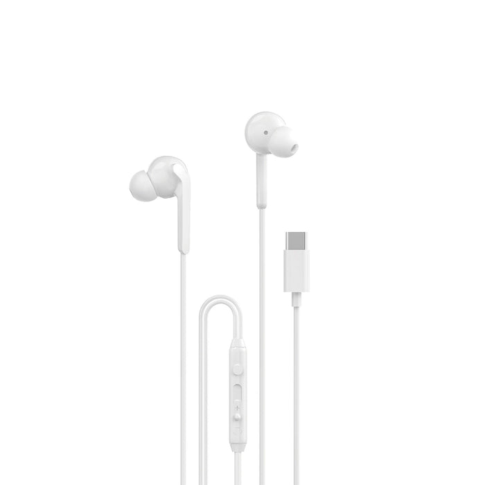 Dudao X3C+ Wired USB-C In-Ear Headphones 1.2m - White