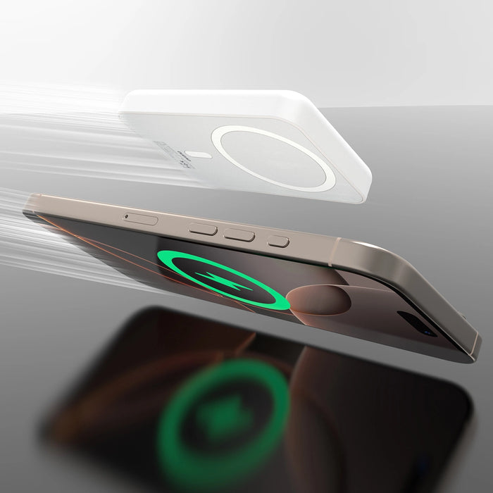 Powerbank Dudao K26S 5000mAh 20W USB-A / USB-C / MagSafe - white