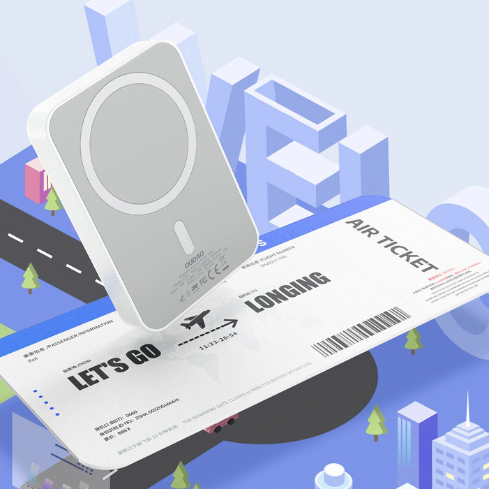 Powerbank Dudao K26S 5000mAh 20W USB-A / USB-C / MagSafe - white