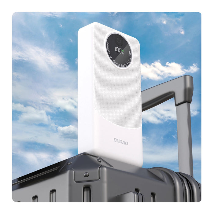 Powerbank Dudao K12Pro 22.5W PD 20000mAh USB-A, USB-C - white