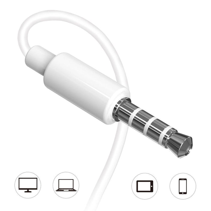 Dudao in-ear wired mini jack 3.5mm headset white (X10S white)
