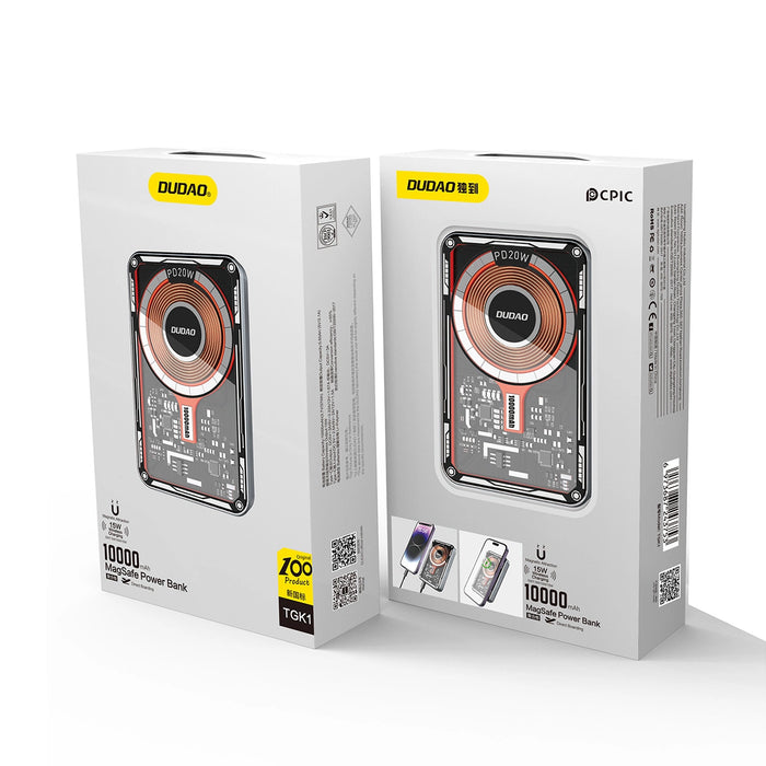 Dudao TGK1 power bank with MagSafe wireless charger 20W 10000mAh black (TGK1-black)