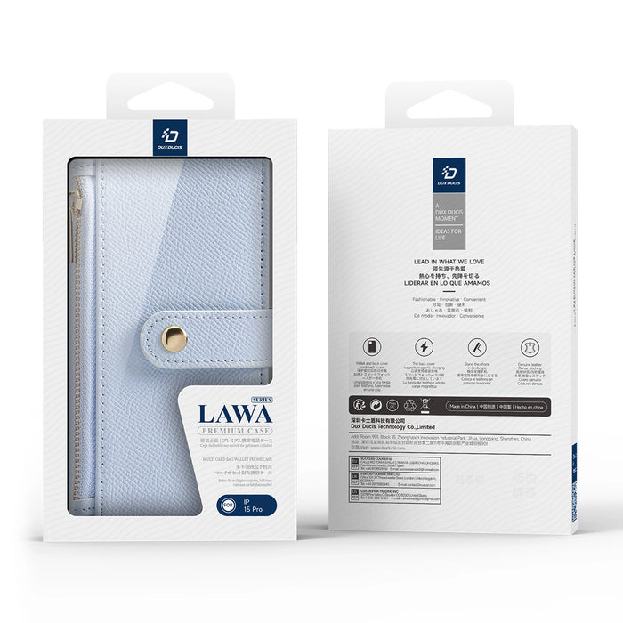 Dux Ducis Lawa Leather Case for iPhone 15 - Blue