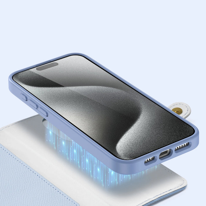 Dux Ducis Lawa Leather Case for iPhone 15 - Blue