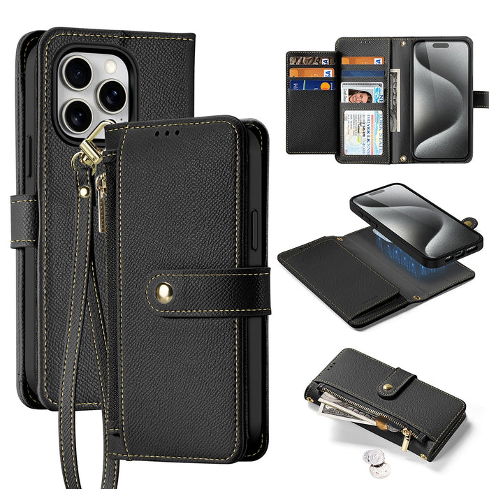 Dux Ducis Lawa Leather Case for iPhone 15 Pro Max - Black