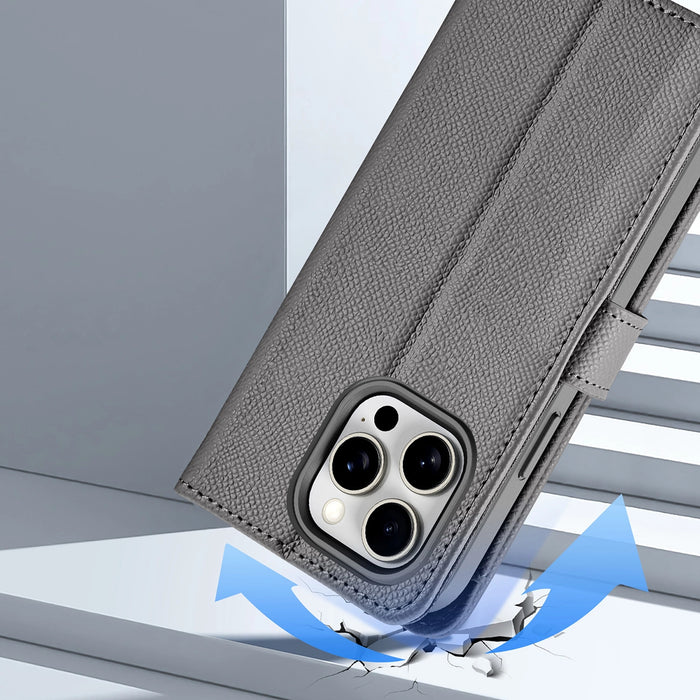 Dux Ducis Lawa Leather Case for iPhone 15 Pro Max - Gray