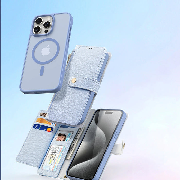 Dux Ducis Lawa Leather Case for iPhone 15 Pro Max - Blue