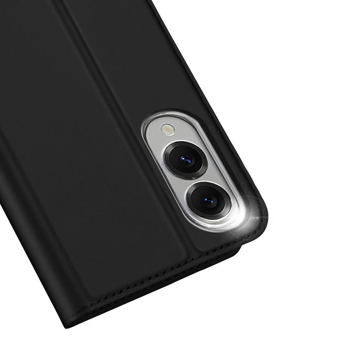 Dux Ducis Skin Pro Case for Samsung Galaxy S25 Edge with Flip and Card Slot - Black
