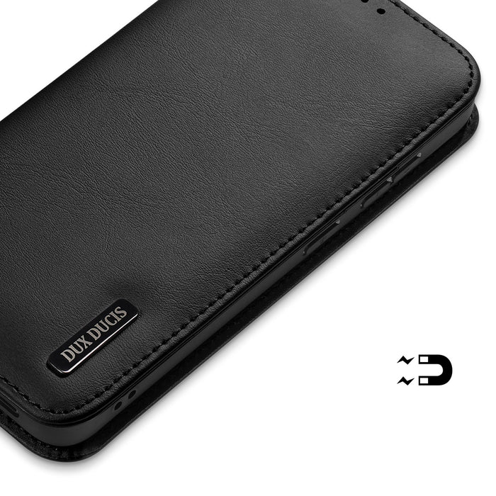 Dux Ducis Hivo Samsung Galaxy S25 Edge Case with Flip and RFID Protection - Black