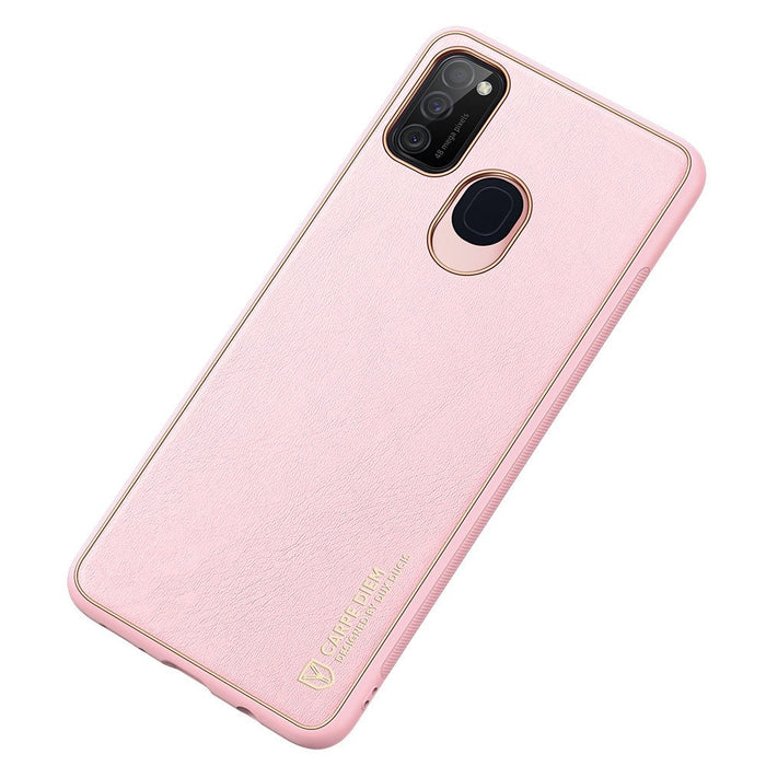 Dux Ducis Yolo elegant case made of soft TPU and PU leather for Samsung Galaxy M30s pink