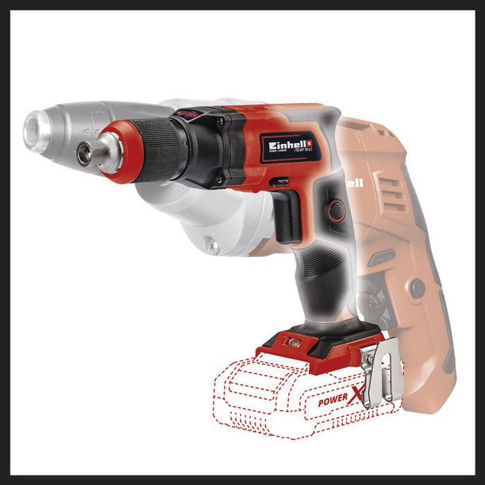 CORDLESS SCREWDRIVER EINHELL TE-DY 18 Li-Solo PXC 18 V, WITHOUT BATTERY AND CHARGER, SUITCASE
